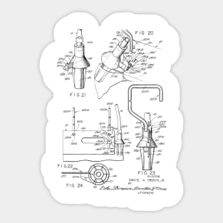 Urinary Drainage System Vintage Patent Hand Drawing Sticker